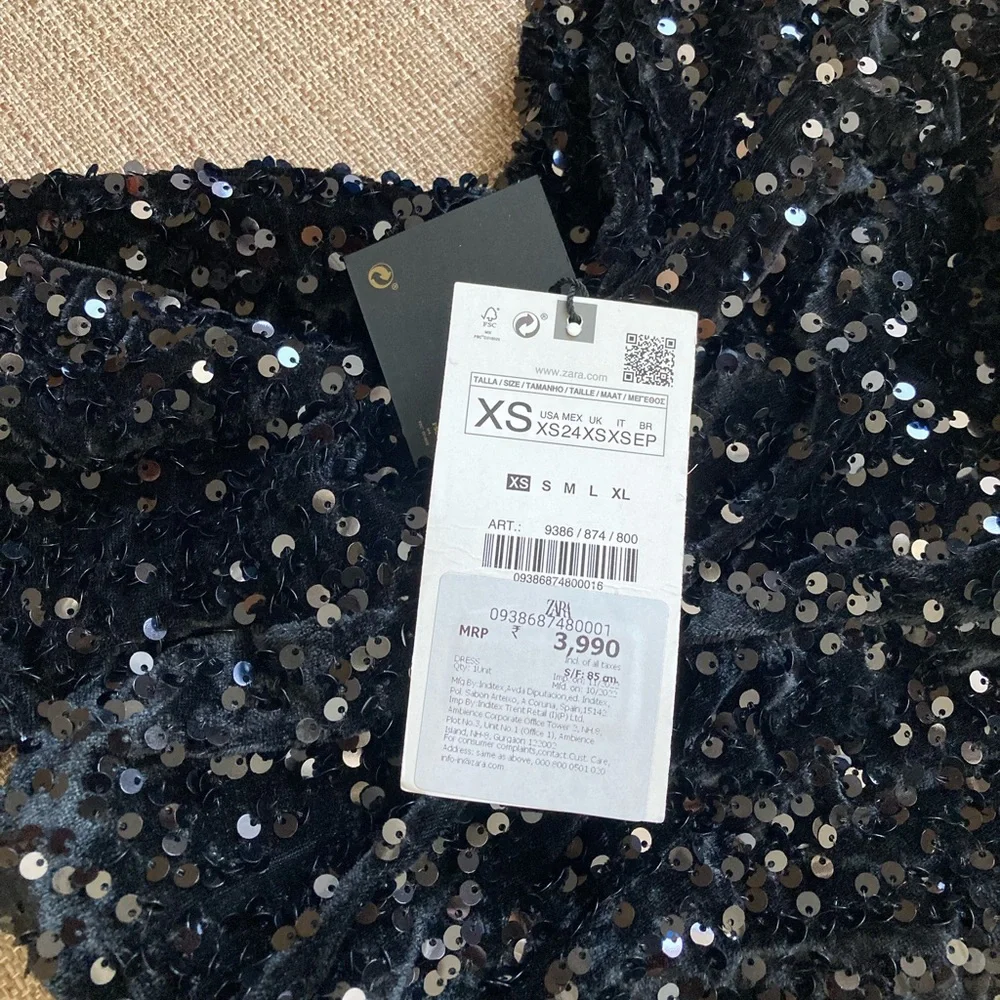 Zara Heavy Sequinned Dress - Picture 3 of 4